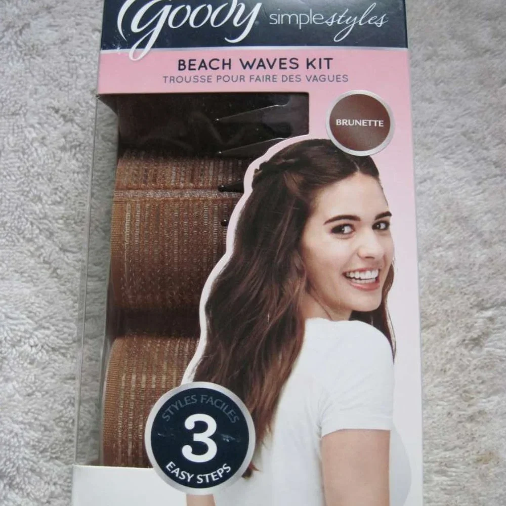 Goody Simple Styles Beach Wave Kit 6 Hook Loop Rollers Versi Comb 10 Bobby Pins